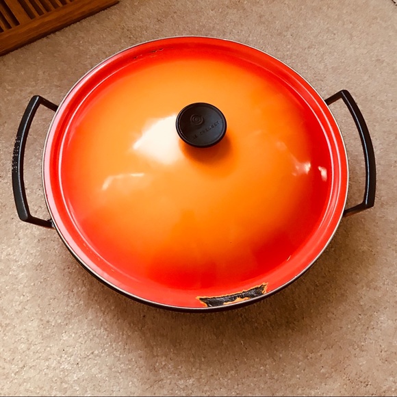 Le Creuset wok #36 flame cast iron - Picture 3 of 14